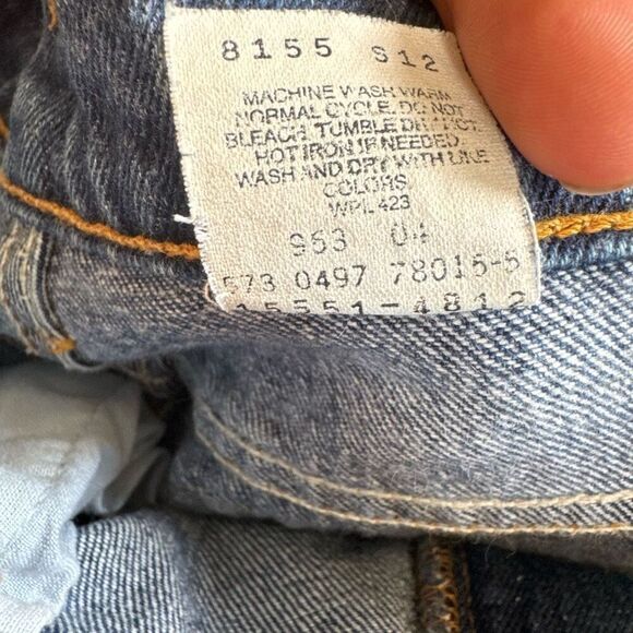 Vintage 90s Levi’s 550 Relaxed Fit Tapered Leg Blue Mom Jeans High Rise Size 8 - Picture 7 of 10